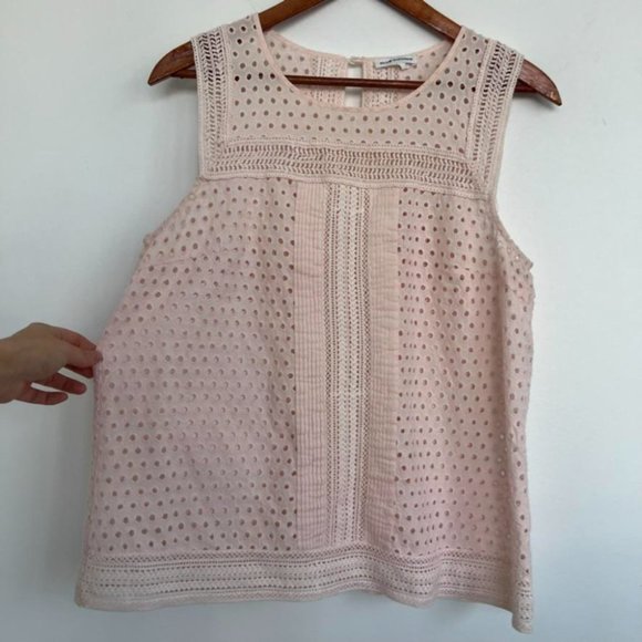 Club Monaco eyelet embroidered sleveless blouse - Picture 3 of 6